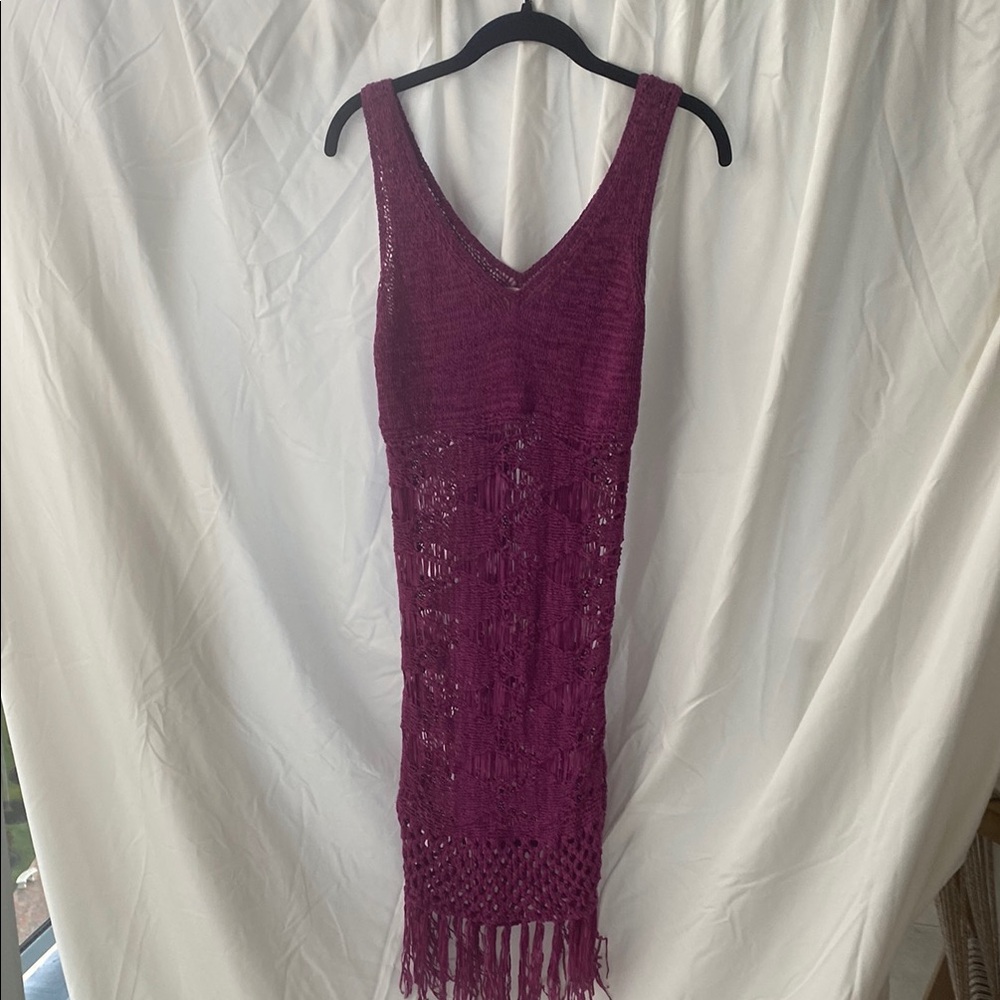 Nick and Me Purple Crochet Dress